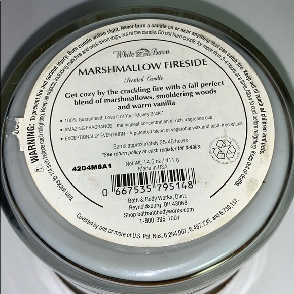 Marshmallow Fireside Decorative Lid 3 Wick Candle - Picture 4 of 7